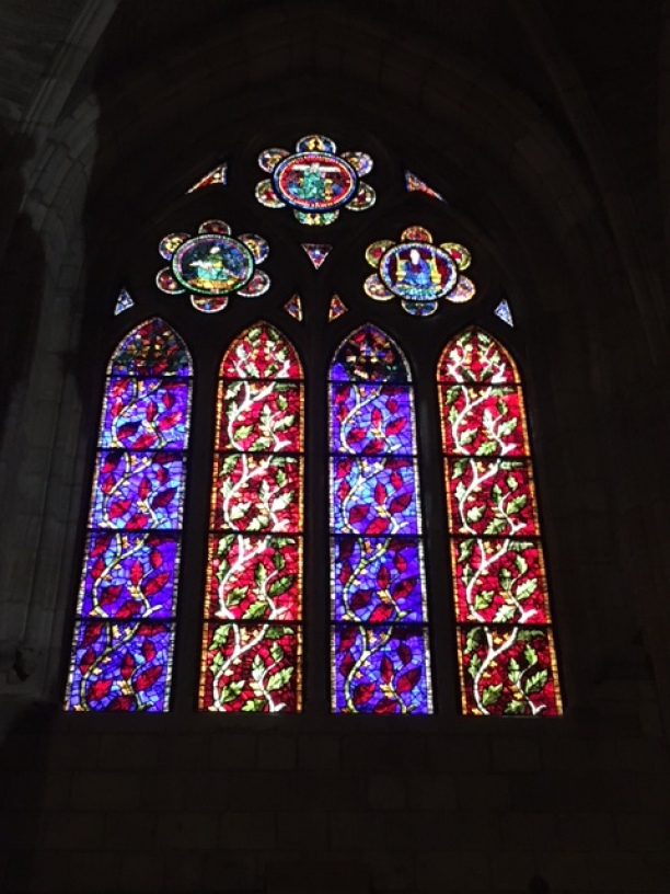 Stained glass in the cathedral of Leon